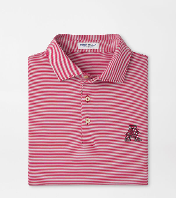 Arkansas Vault Jubilee Stripe Performance Polo