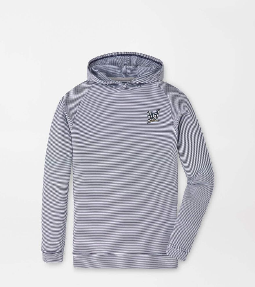 Cooperstown Milwaukee Brewers Pine Youth Sugar Stripe Performance Hoodie