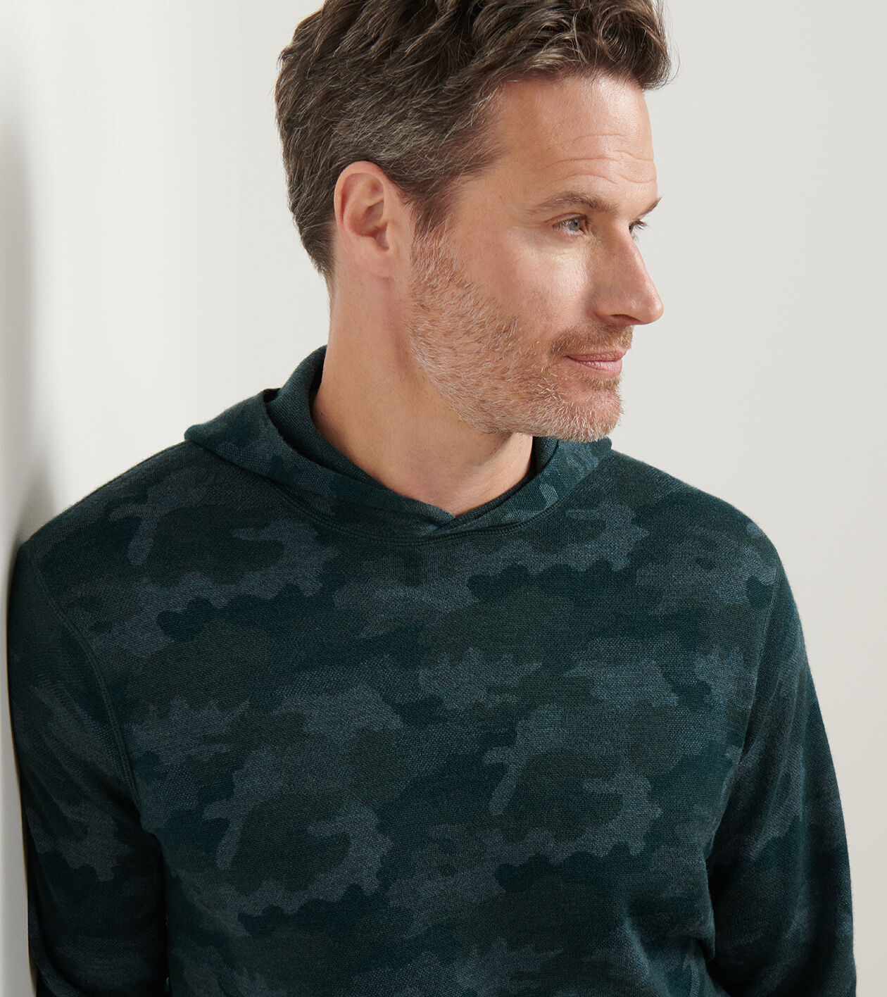 Reversible Camo Popover Hoodie | Men's Hoodies | Peter Millar