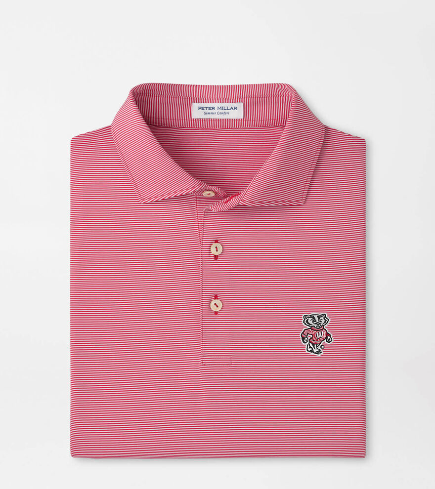 Wisconsin Jubilee Stripe Performance Polo