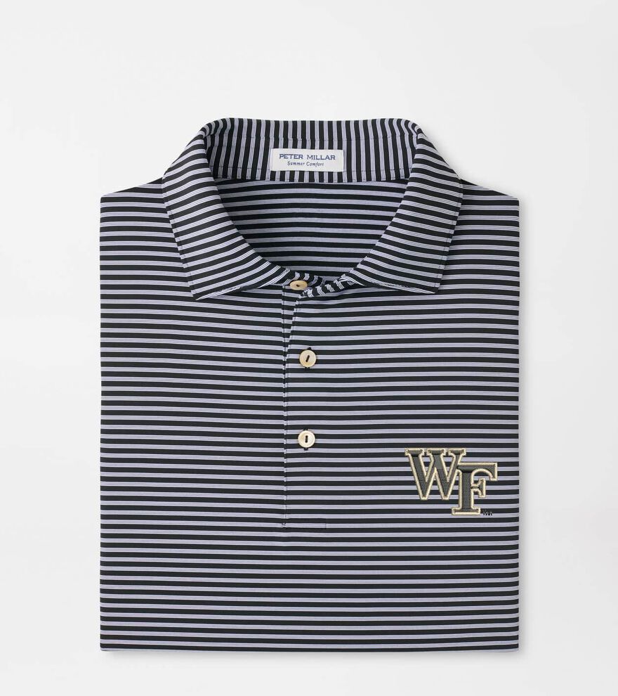 Wake Forest Tiebreaker Performance Jersey Stripe Polo