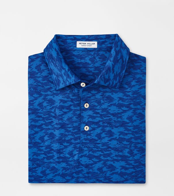 Fish Camo Performance Jersey Polo