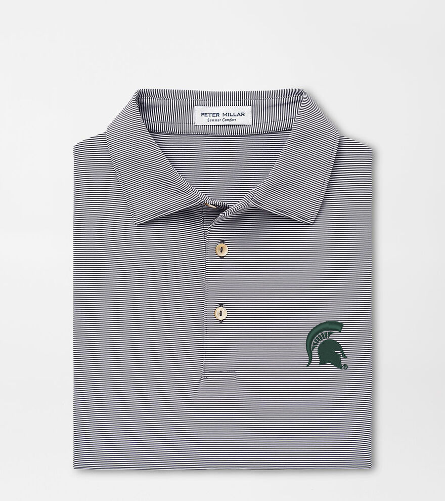 Michigan State Spartans Jubilee Stripe Performance Polo image number 1