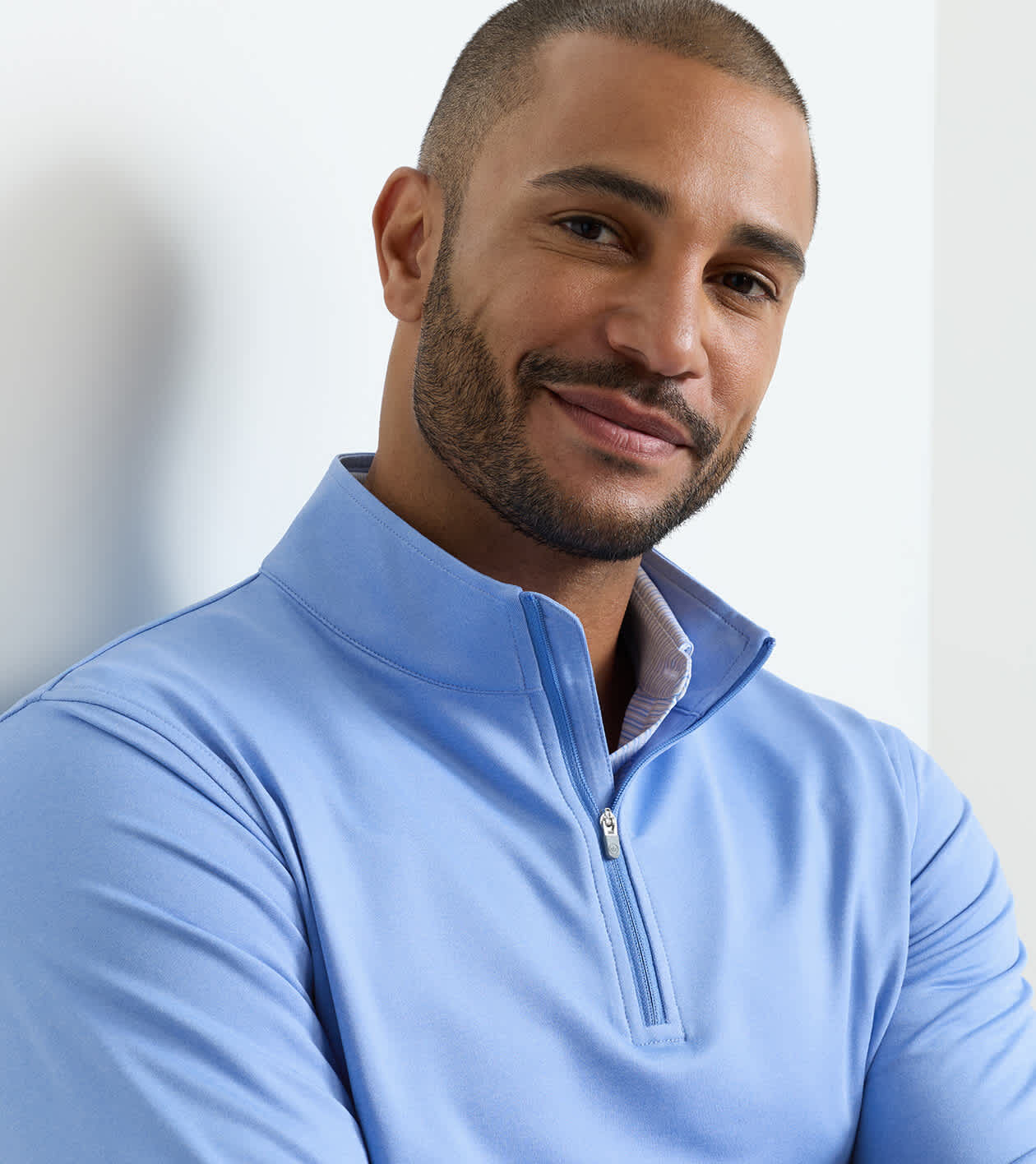Perth Mélange Performance Quarter-Zip | Men's Pullovers | Peter Millar