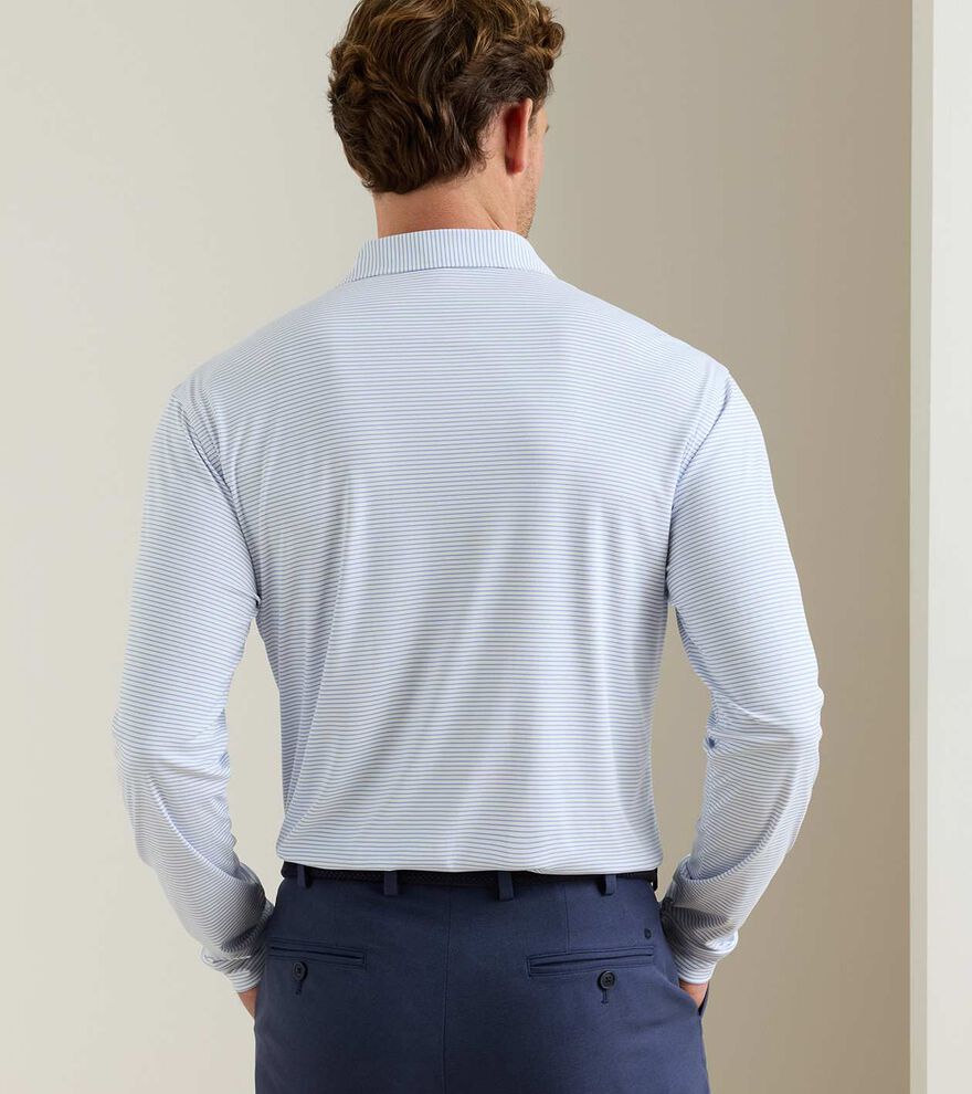 Featherweight Stripe Long-Sleeve Performance Polo - Alternate Image 2