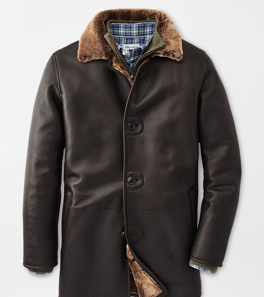 Shearling Leather Coat image number 1