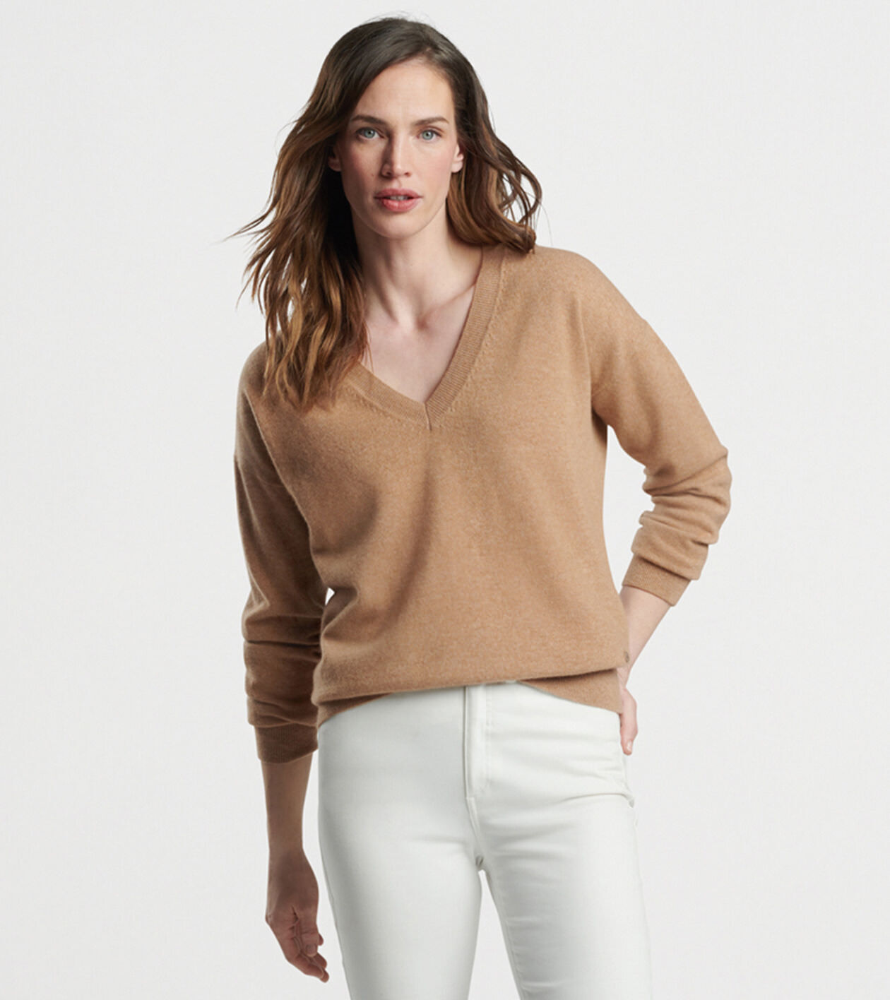 Artisan Crafted Cashmere V Neck Sweater Women s Tops Peter Millar
