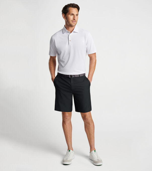 Solid Stretch Mesh Polo