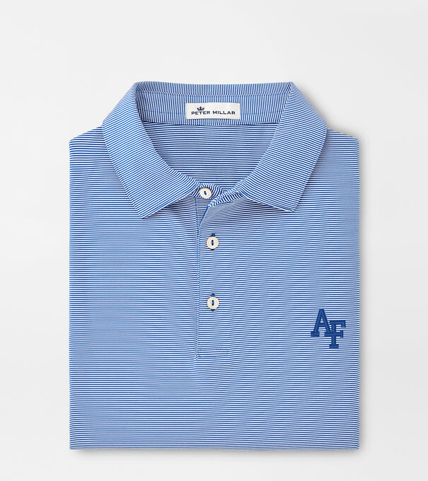 Air Force Academy Jubilee Stripe Stretch Jersey Polo