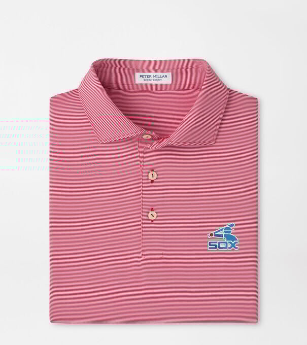 Cooperstown Chicago White Sox Jubilee Stripe Performance Polo