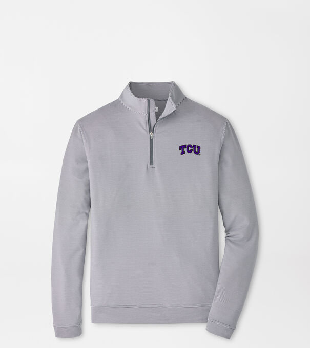 TCU Perth Sugar Stripe Performance Quarter-Zip