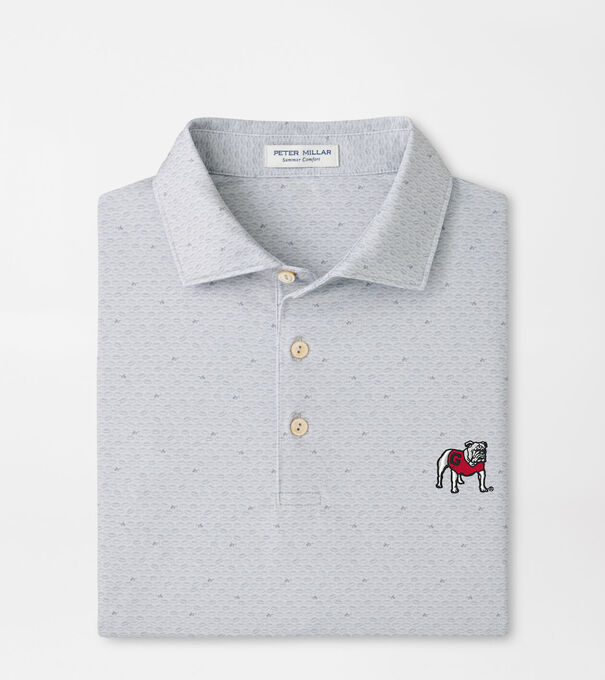 Georgia Standing Bulldog On The Ball Performance Jersey Polo