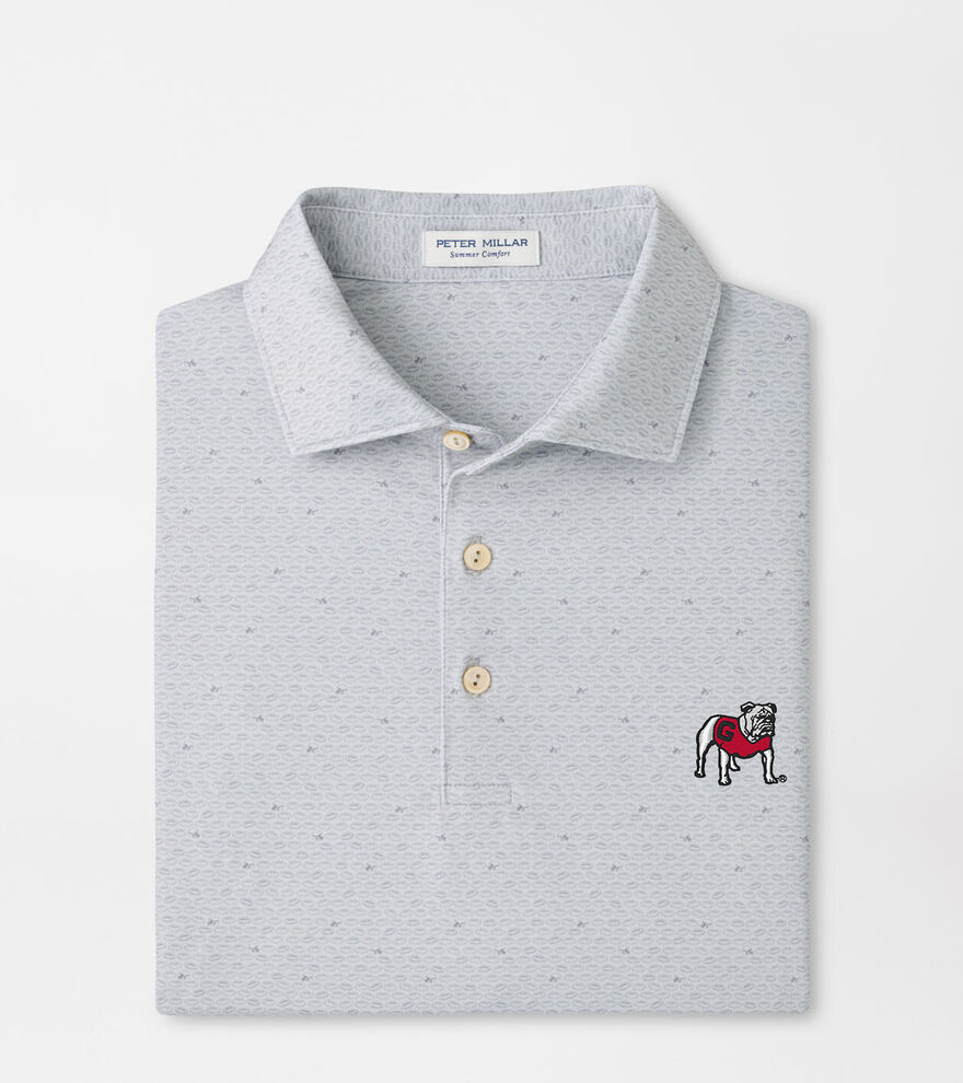 Georgia Standing Bulldog On The Ball Performance Jersey Polo