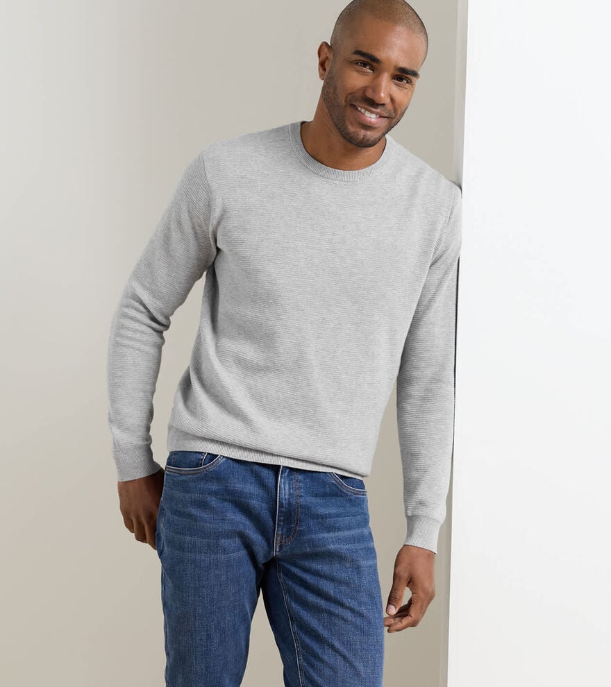 Coolspun Lite Textured Crewneck Sweater image number 2