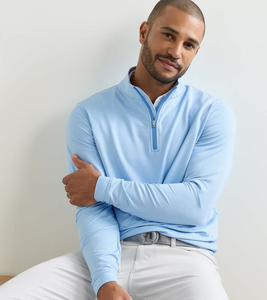 Perth Sugar Stripe Performance Quarter-Zip image number 2