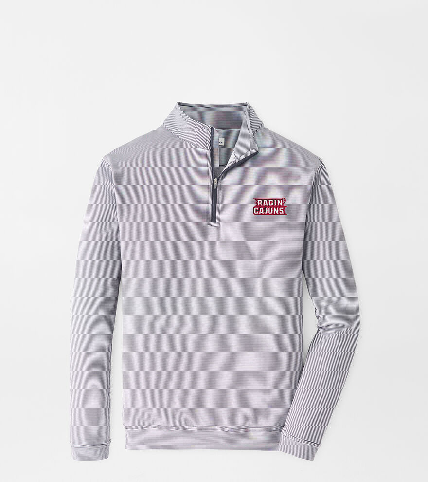 Louisiana Lafayette Perth Sugar Stripe Performance Quarter-Zip image number 1