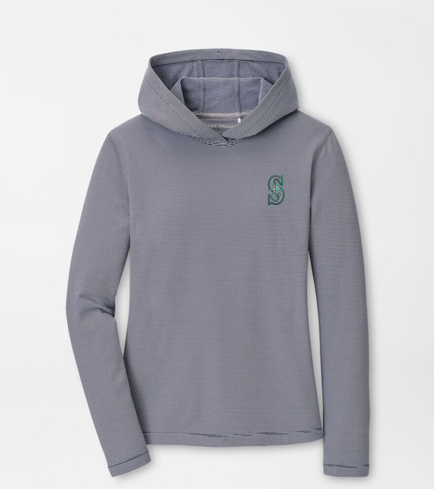 Seattle Mariners Women's Pine Sugar Stripe Performance Hoodie image number 1