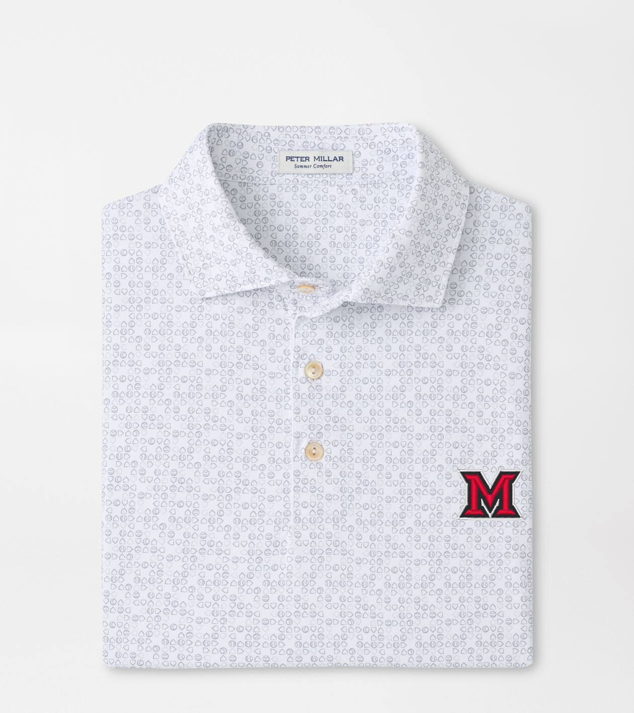 【新品】Pedestal polo tee jellyyabashi Miami of Ohio Bases Loaded Performance Jersey Polo | Men's