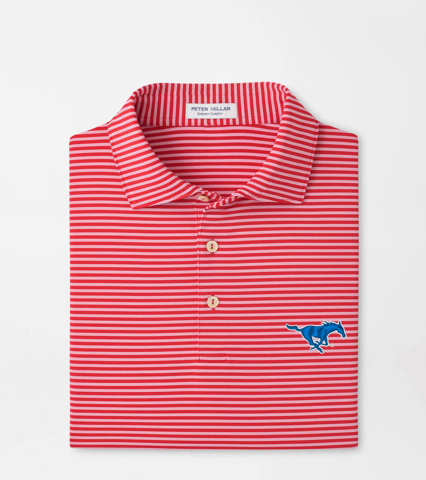 SMU Tiebreaker Performance Jersey Stripe Polo