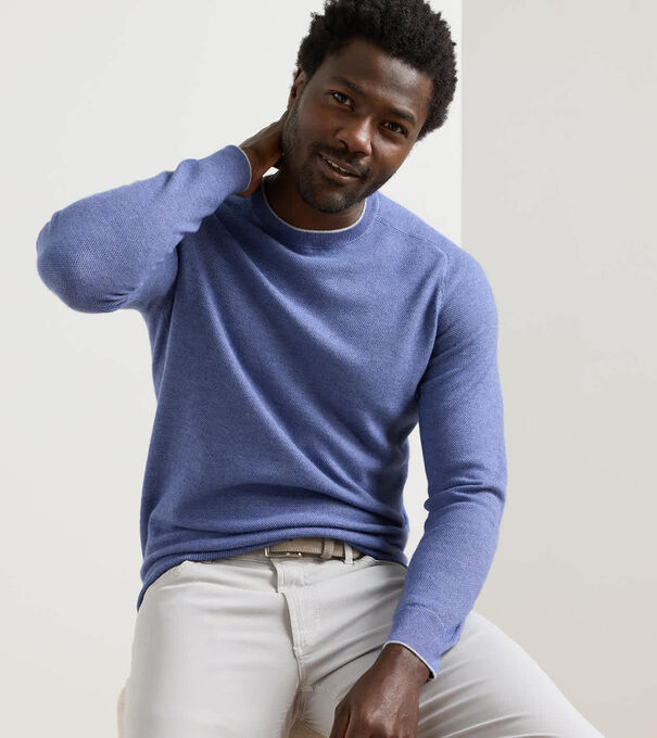 Voyager Cashmere-Silk Saddle Shoulder Crew - Alternate Image 1