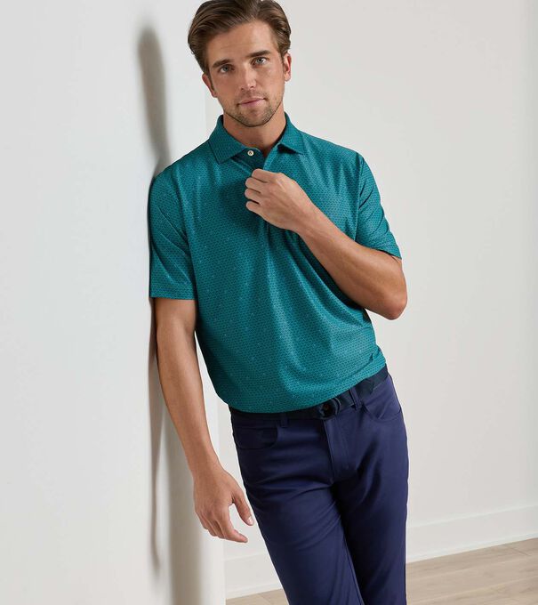 Island Rays Performance Mesh Polo - Alternate Image 1