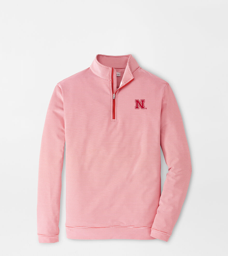 Nebraska Perth Sugar Stripe Performance Quarter-Zip image number 1