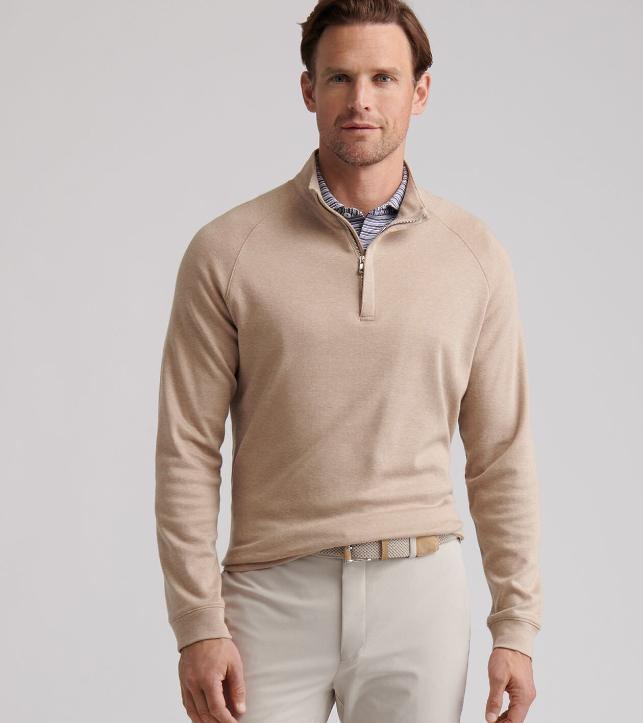 Grant Birdseye Quarter-Zip | Men's Pullovers | Peter Millar