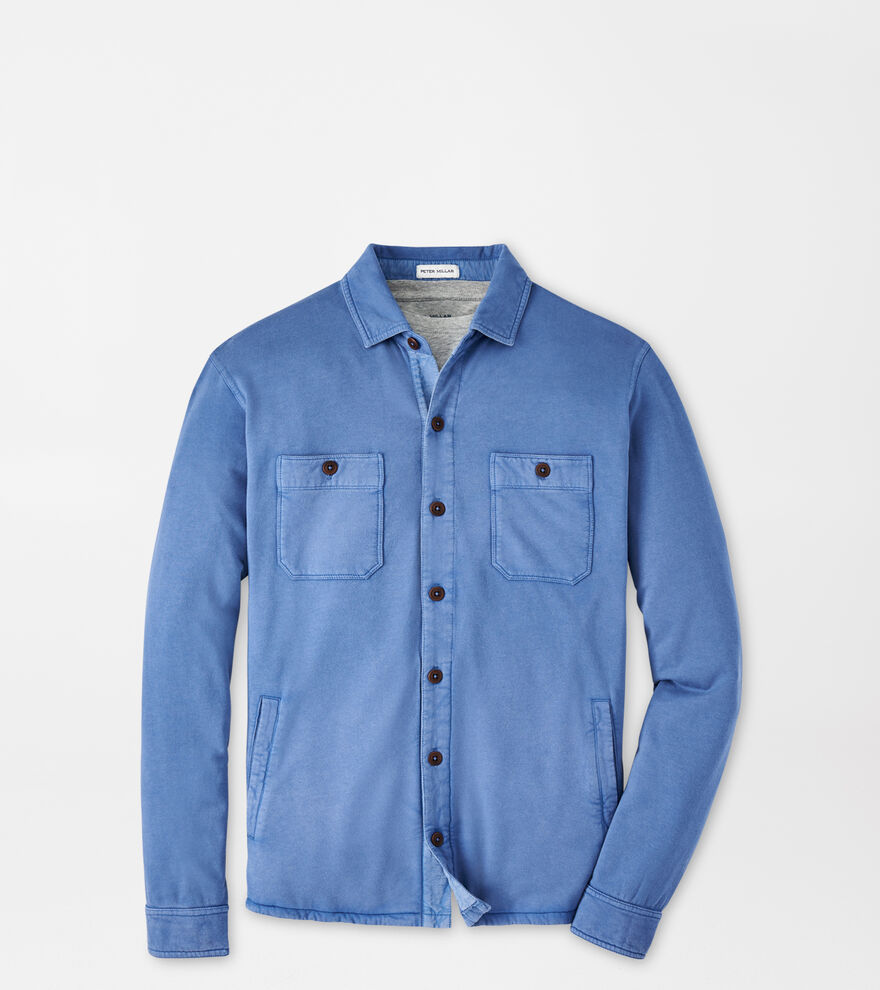 Lava Wash Fleece Knit Shirt Jacket image number 1