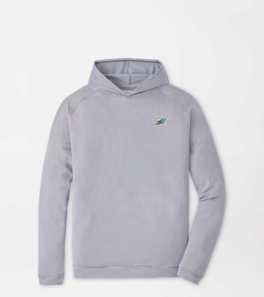 Miami Dolphins Pine Sugar Stripe Performance Hoodie image number 1