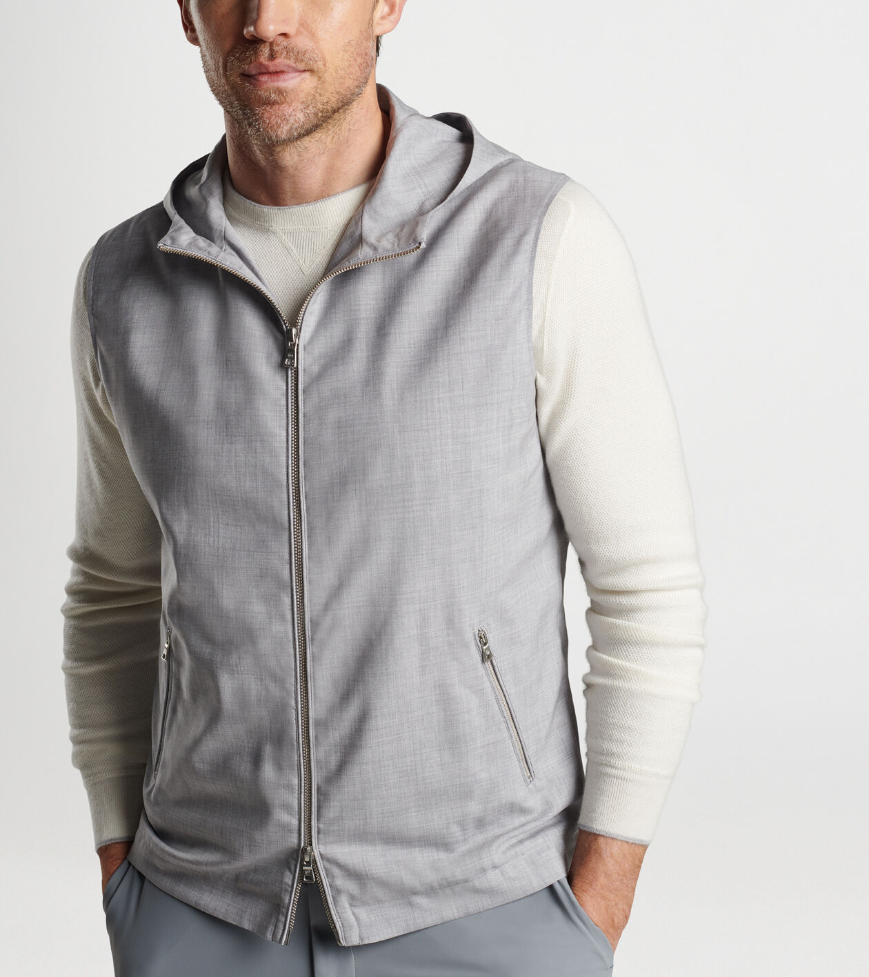 Hooded vest deals mens