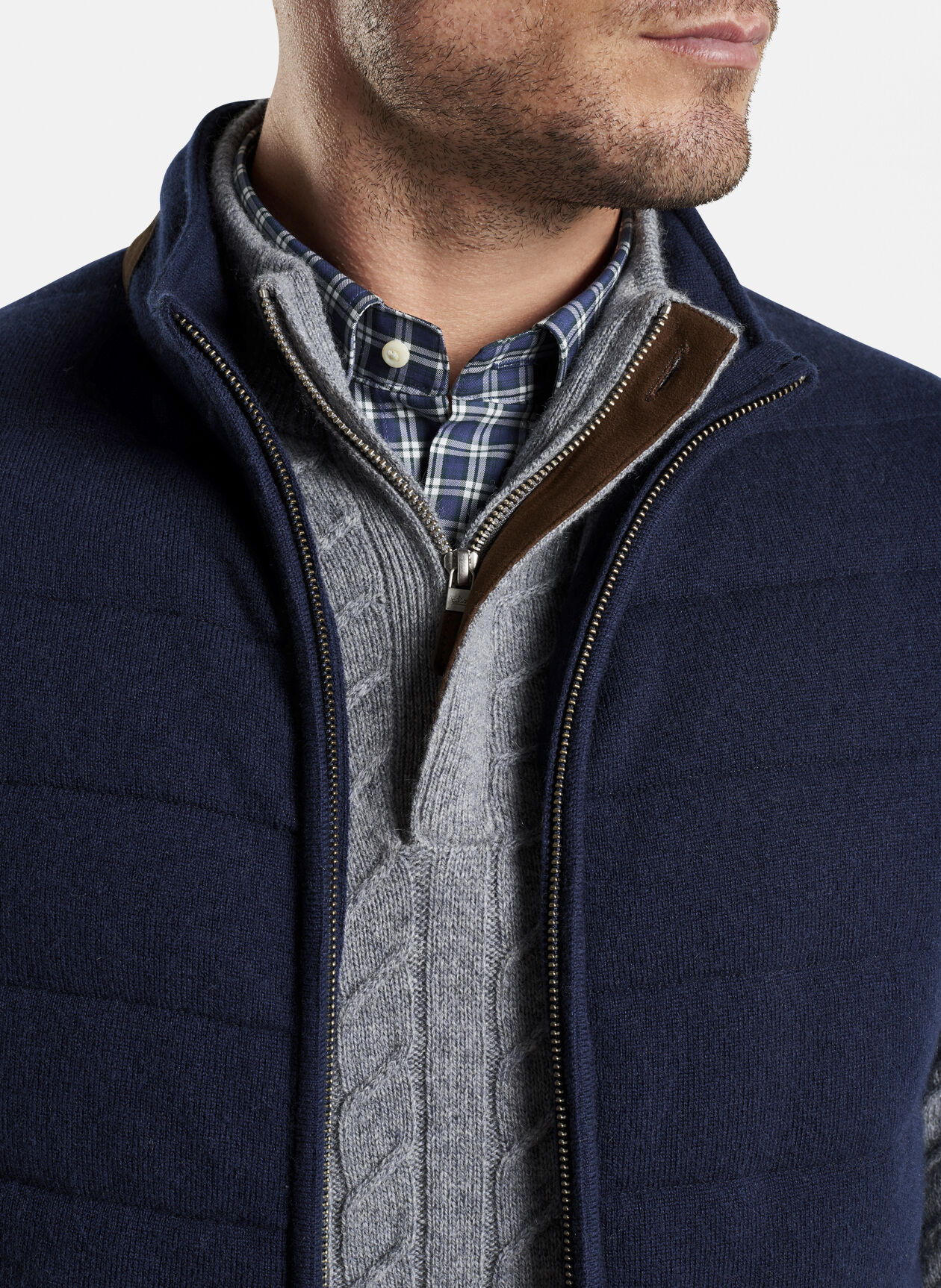 Wool-Cashmere Full-Zip Vest | Peter Millar Wool-Cashmere Full-Zip Vest | Peter Millar
