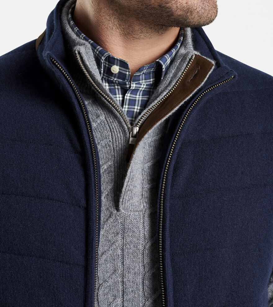 Wool-Cashmere Full-Zip Vest | Peter Millar