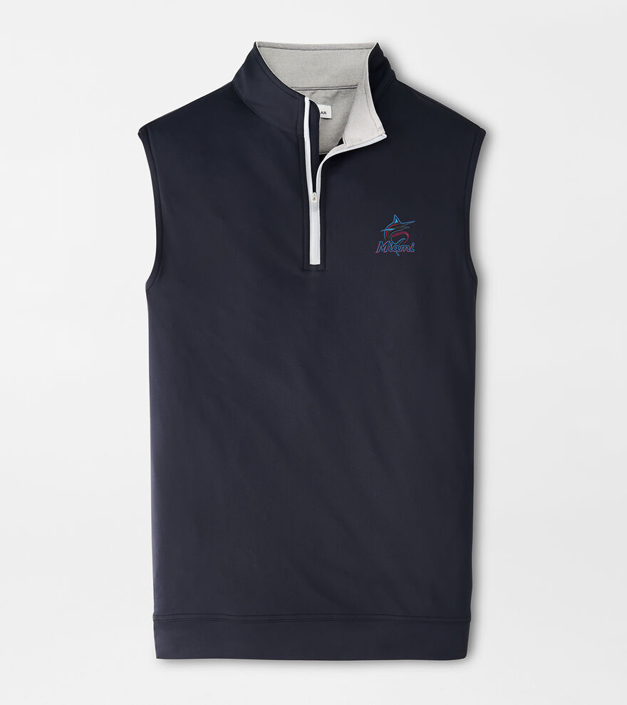 Miami Marlins Galway Performance Quarter-Zip Vest image number 1