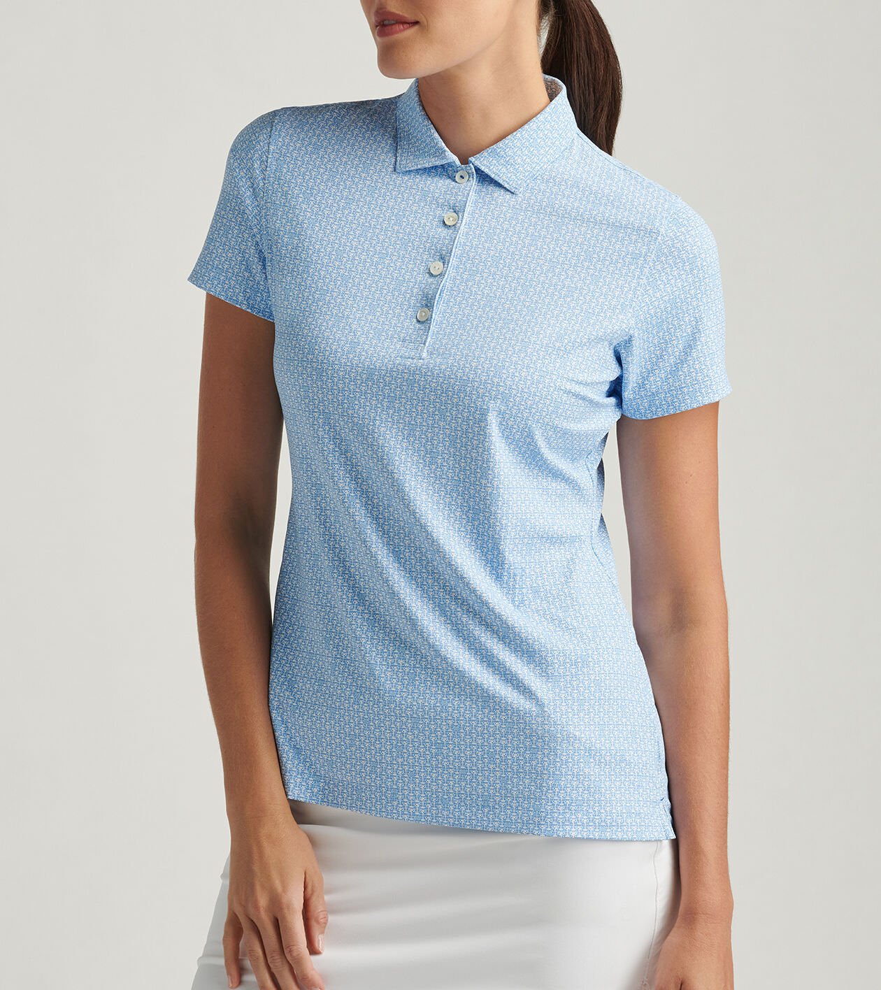 Mar-Tee-Ni Break Short-Sleeve Button Polo | Women's Tops | Peter Millar