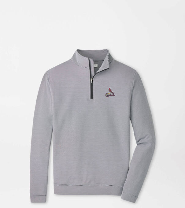 Cooperstown St. Louis Cardinals Perth Sugar Stripe Performance Quarter-Zip