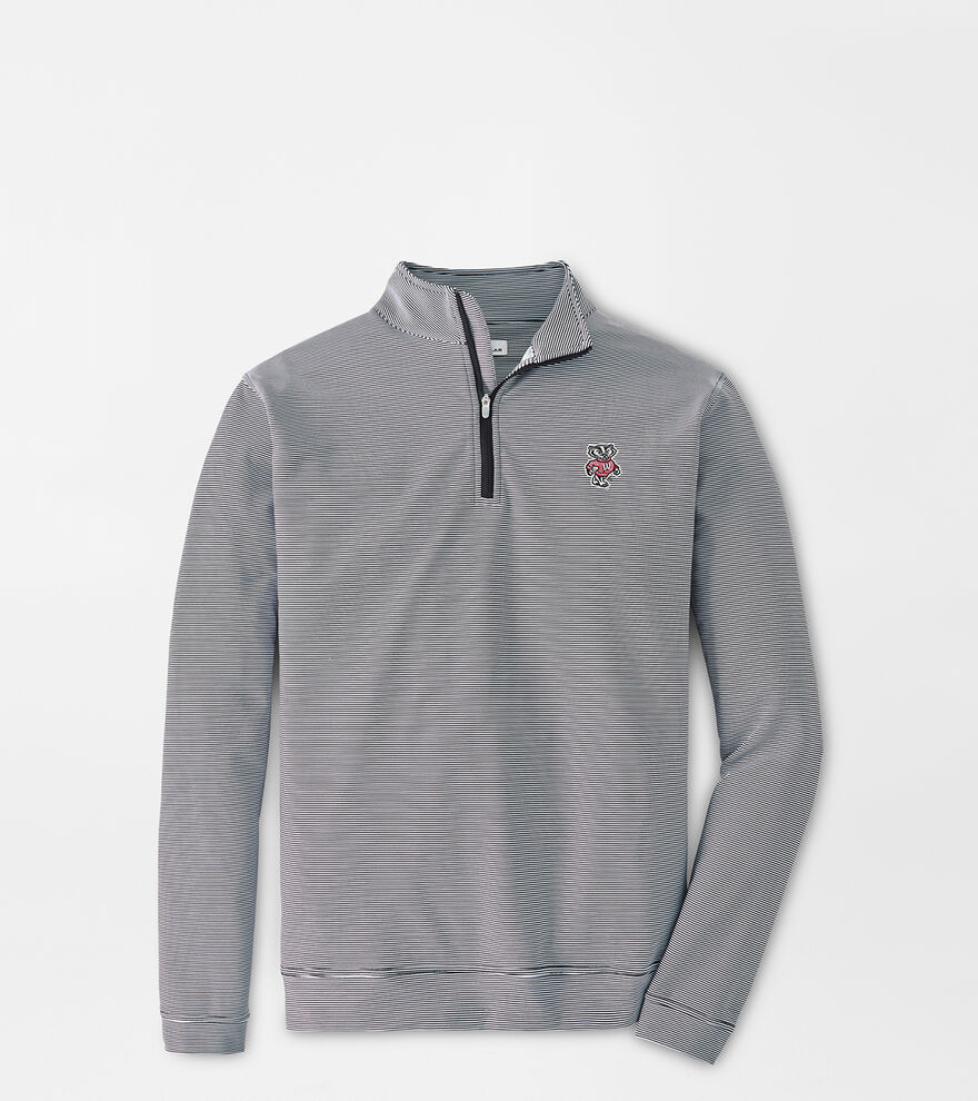 Wisconsin Badger Perth Sugar Stripe Performance Quarter-Zip | Men's ...