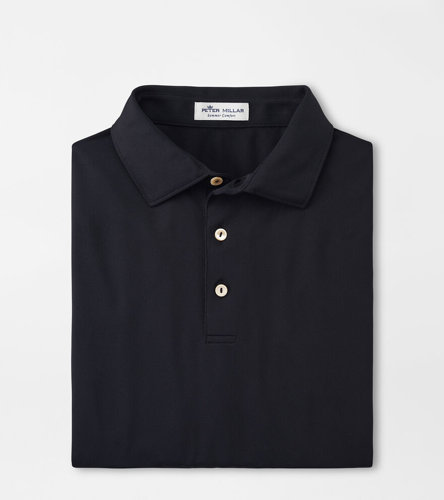 Solid Stretch Mesh Polo image number 1