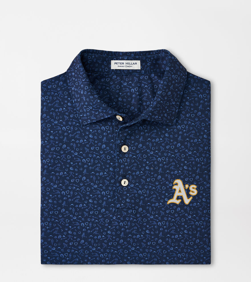 Oakland A's Batter Up Performance Jersey Polo image number 1