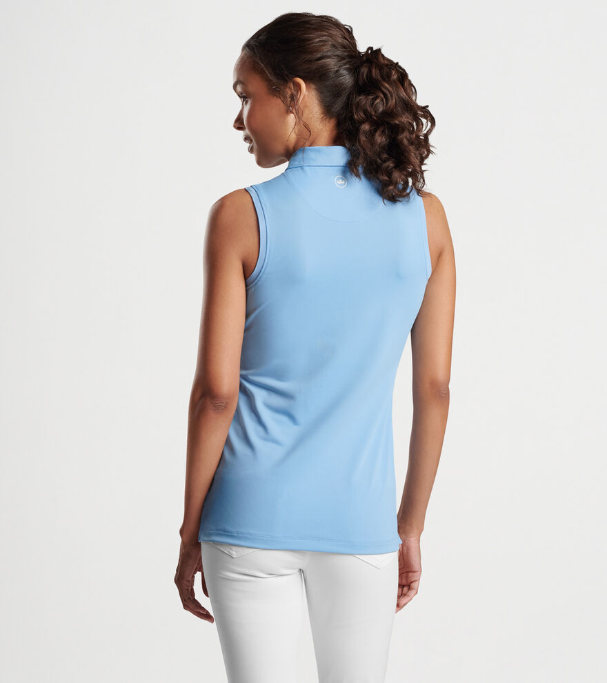 Sleeveless Banded Button Polo | Women's Polo Shirts | Peter Millar