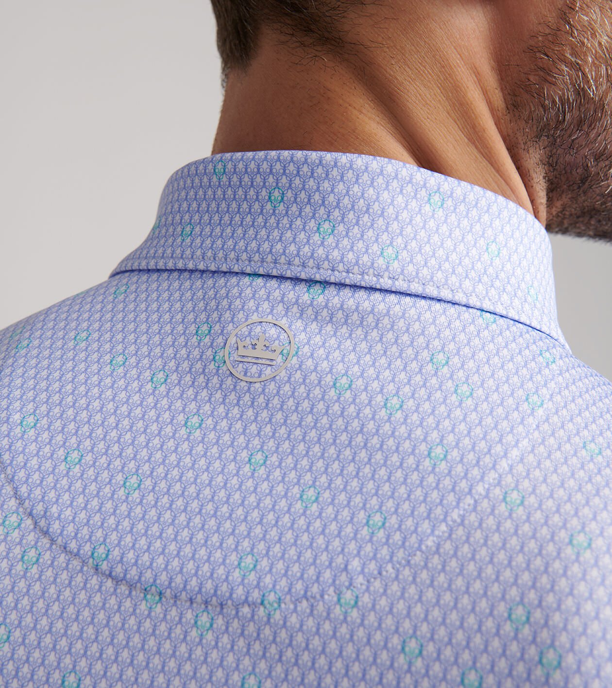 Geo Skull Performance Jersey Polo | Men's Polos | Peter Millar