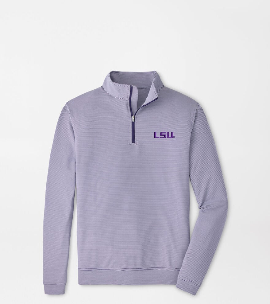 LSU Perth Sugar Stripe Performance Quarter-Zip image number 1