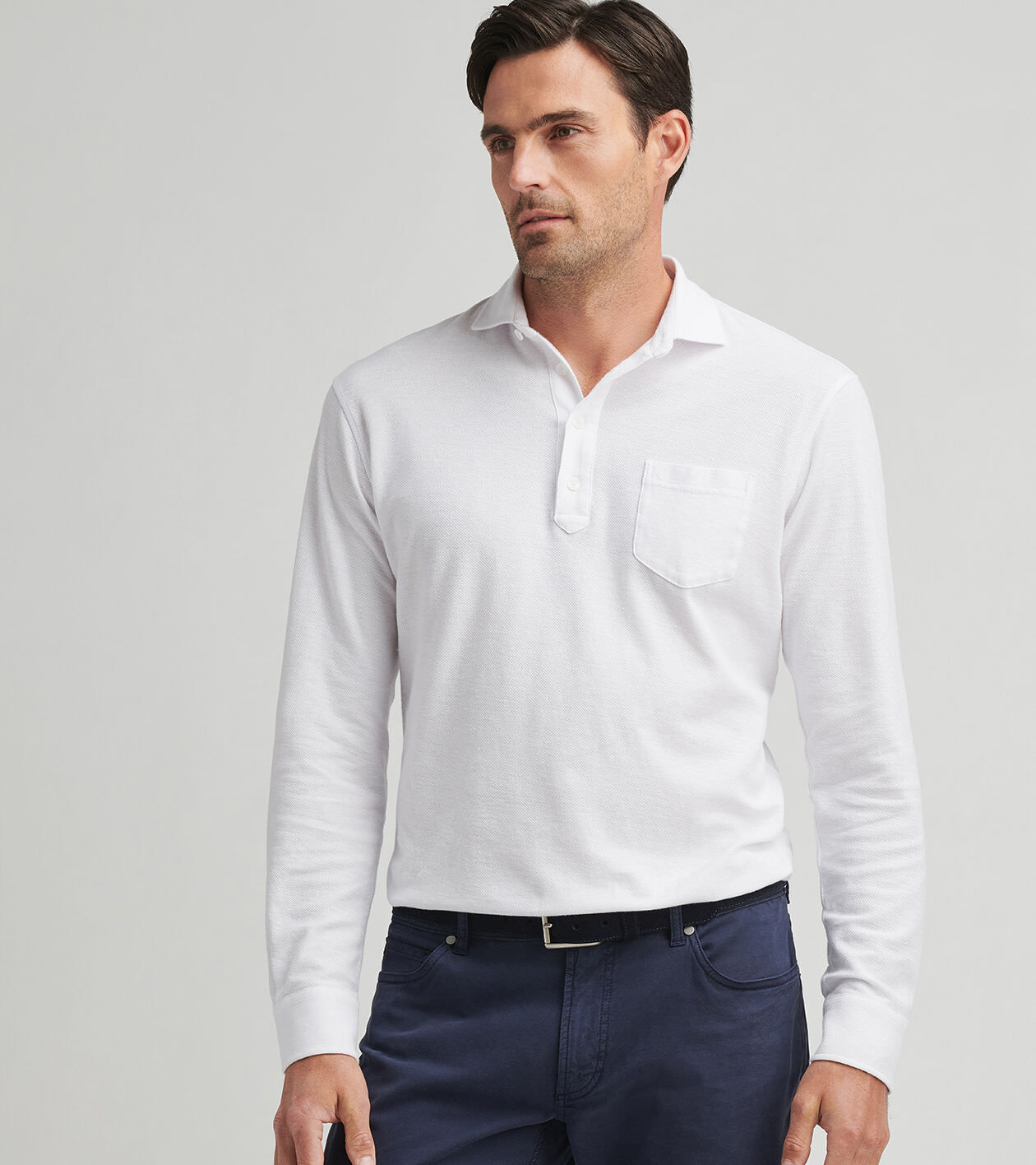 Croxley Long-Sleeve Polo | Men's Polos | Peter Millar