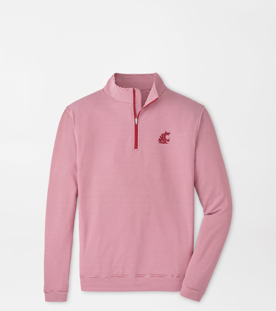 Washington State Perth Sugar Stripe Performance Quarter-Zip image number 1