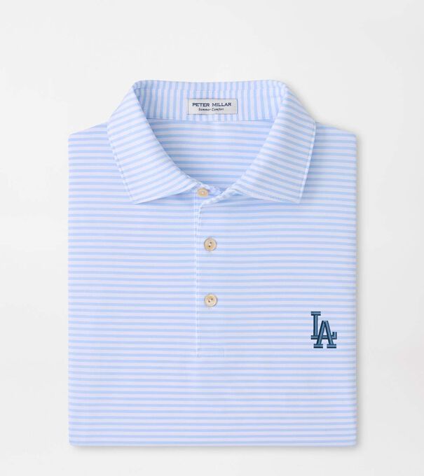 Los Angeles Dodgers Tiebreaker Performance Jersey Stripe Polo