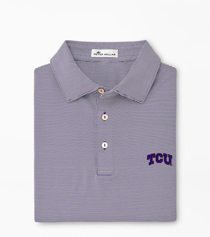 TCU Jubilee Stripe Performance Polo image number 1