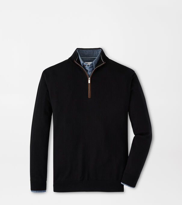 Autumn Crest Suede Trim Quarter-Zip