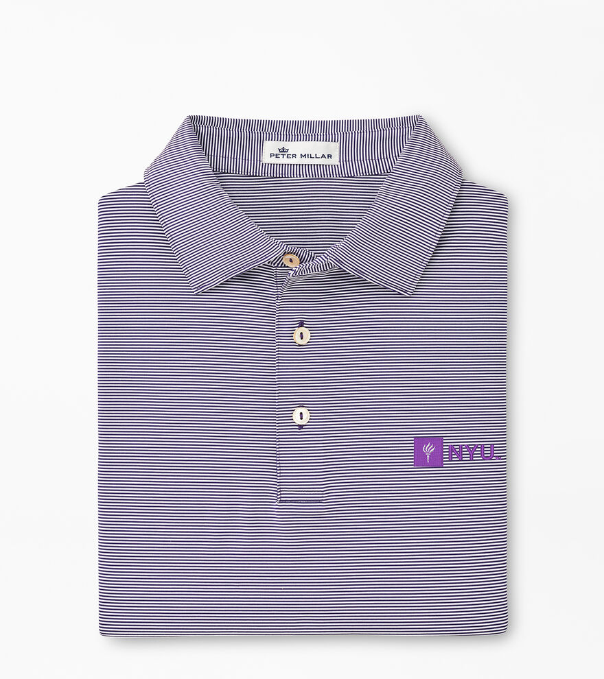 New York University Jubilee Stripe Performance Polo image number 1