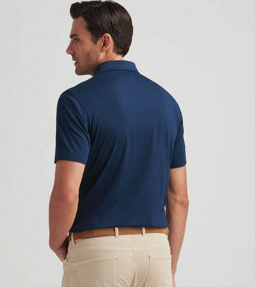 EXCURSIONIST FLEX STRIPED POLO- BLUE FROST