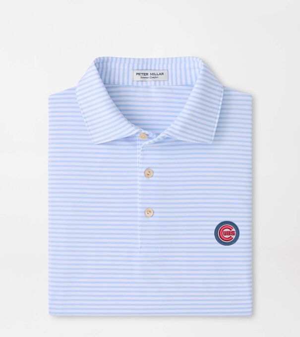 Chicago Cubs Tiebreaker Performance Jersey Stripe Polo