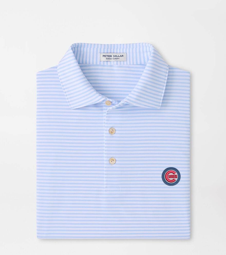 Chicago Cubs Tiebreaker Performance Jersey Stripe Polo